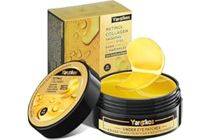 MIFELOY Lot de 60 masques hydratants pour les yeux - Or 24 carats - Collagène doré - Hydrogel anti-âge - 30 paires - Acide hyaluronique - Élimination des cernes sombres - Masque pour les yeux au collagène