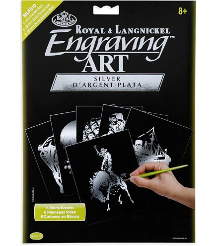 Royal & Langnickel Playset Arte Metálico – Kit De Rascado Sin Pintura, Perfecto Para Viajes, Incluye Instrucciones Grabadas
