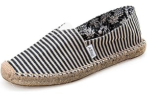 Altxic Espadrilles Plates en Toile Confortables à Bout Fermé pour Homme