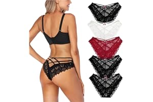 Getervb 5-pak stringów tanga damskie seksowne bielizna z niskim stanem majtki damskie stringi koronkowe slipy uwodzicielska bielizna damska bikini majtki