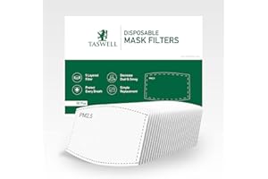 50pcs PM2.5 Activated Carbon Filter | Mask Filters Replacement Pads PM 2.5 Mask Filters | 5 Layers Inserts Filters for Face Coverings Masks with Filters Inserts | Anti Dust - Taswell UK Seller
