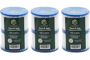 EMBRIIO Embro Remplacement Cartouche de Rechange pour Pompe de Filtre Type VI Convient pour Tous Lay Z Spa Bestway BW54123 - Miami BW54112 - Vegas BW54129 - Palm Springs BW54113 - Monaco 6 Pack