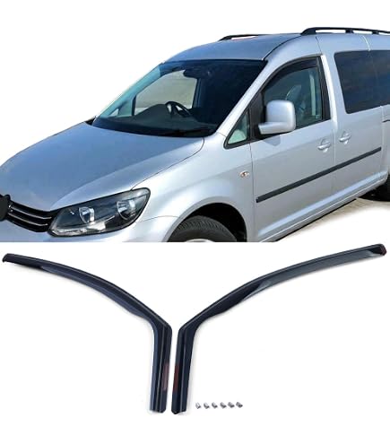 HEKO Seitenscheiben-Windabweiser Für Peugeot Partner 2018+ – Getönt, 2-teilig, Einfach Zu Montieren