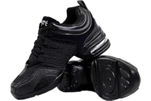 s.lemon Jazz Sneaker,Women Black Lace Up Split Sole Dance Trainers