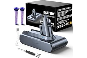 RYZWOC 6000mAh Replacement Batería para Dyson Aspiradora V6 DC62 DC58 DC59 DC61 DC72 DC74 SV03 SV05 SV06 SV07 SV09