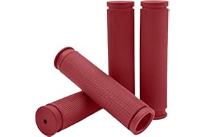 TIKBRO Poignées de Guidon de Vélo Confortables, Antidérapantes, 2 Paires en Caoutchouc pour VTT et BMX