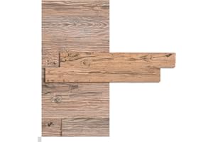 iWerk® – Wandpaneele in natürlicher Holzoptik | Selbstklebende Holzpaneele aus nachhaltigem Echtholz für Wand & Decke | Natürliche Wandverkleidung für ein angenehmes Raumklima | Wandpaneel „Alm”