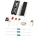 Breadboard Basic Kits for Arduino Project Atmega328P-PU Atmega328p with Uno R3 Bootloader, Dip28 Socket,16MHz Crystal, 1M Resistor, 100nF Capacitor, Reset Tactile Switch
