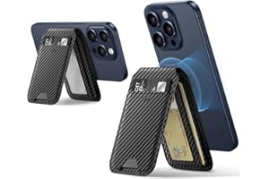 ESR Portfel magnetyczny (HaloLock), kompatybilny z portfelem MagSafe, portfel na iPhone'a z regulowaną podstawką do iPhone'a 15/14/13/12, nie dla iPhone'a 13/12 Mini, etui na 3 karty, wegańska skóra,