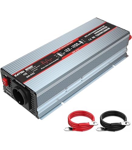 BESTEK Inverter A Onda Sinusoidale Pura 300W Da 12V A 230V – Doppia USB Smart 4.2A, Alloggiamento In Alluminio, Fusibili 40A Per Auto E Camper