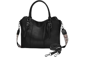 VASCHY Bolso Mujer Grande, Tote Bag Bolso Bandolera Cuero Bolso Hobo Vintage Shoppers y Bolsos de Hombro Bolso de Mano con Guitarra Correa Bolso Portatil para Diario Trabajo Viaje