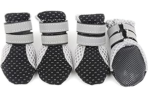 smalllee_lucky_store ochronne dla zwierząt domowych oddychające siatkowe buty dla psów letnie miękkie buty obrotowe małe/średnie psy dla uszkodzonych łapy alergie czarne M