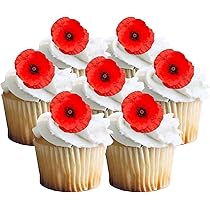 Poppy Flower Edible PREMIUM THICKNESS SWEETENED VANILLA