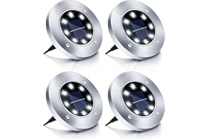 Boadw 4 lámparas solares LED lámparas solares al aire libre jardín exterior ip65 lámparas solares al aire libre impermeables agua fría blanca [nivel de eficiencia energética a +