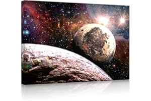 lightbox multicolor | Bilder beleuchtet | Alien Planeten im Weltall | 100x70 cm | Fully Lighted