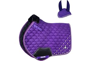 GALLOP SHOP Close Contact Jewel Umbrella Style Saddle Pad / Horse Cloth (Purple, Full)