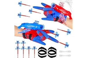 KEFYVBDJ Gant de Lanceur Spiderm, Lot de 2 Spiderm Launcher, Lanceur Spiderm Wrist Toys Set, Lance Toile Spiderm, Lanceur Spiderm de Cosplay, Spiderm Launcher d'araignée Jouets Educatifs pour Enfants (bleu2pc)