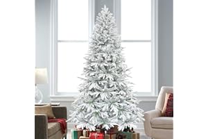 BUSYBEE Weihnachtsbaum künstlich beschneit 230cm, Edeltanne Ständer künstlicher Tannenbaum mit Schnee Tanne Weihnachten (beschneit, 230cm)