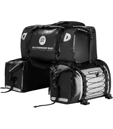 Set: Top case Alu moto XB65 noir 65L Bagtecs avec Sacoches cavalières moto laterales etanches