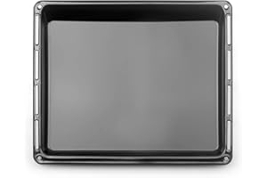 UD UNIQ DEALZ Bandeja de horno esmaltada 445 x 375 x 30 mm para Bauknecht, Whirlpool, Ignis, Ikea, Indesit 481010764532 también Neckermann Lloyds Quelle, Privileg Matura
