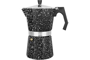 URBN-CHEF Stove Top Espresso Cafetiere Coffee Maker Kitchen Brewer Moka Pot (Capacity: 6 Cups)