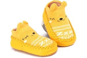 Aggroot Scarpe Calzino per Bambini Scarpe Primi Passi Antiscivolo Calzini Bambino Pantofole Bambino Unisex Scarpe Bambino con Cartone Animato