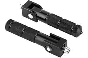 ‎SHIPENOPHY Shipenophy Universal Motorrad CNC Modifizierte Einzigartige 2-teilige Aluminium-Universalpedale Schalt Fußrasten, Motorrad-Fußrasten für Motorräder (Schwarz)