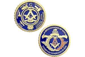 QUEAMBLER Pièce de monnaie maçonnique commémorative de la fraternité de l'homme