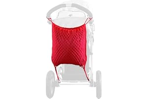 sunnybaby 12176 - Rete per la spesa, universale, per passeggino, con pratica protezione privacy/fodera interna, chiusura universale con ancoraggio, colore: rosso, qualità: Made in Germany