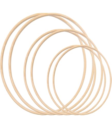 EkoDeko Bambus Ringe 5er-Pack: 40cm Holzringe zum Basteln Traumfnger  Holzring Holzreifen : Amazon.de: Kche, Haushalt & Wohnen