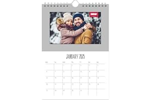 Shot2go 2025 Wall Hanging Photo Calendar Silver - Holds 12 4x6" Photos