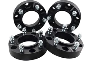 DCVAMOUS 4PC Black 5x150 Hubcentric Wheel Spacers 1.25 Inch with 14x1.5 Studs Compatible with Toyota 5 Lug for 2007-2022 Tundra | 1998-2022 Land Cruiser | 2008-2022 Sequoia | 2008-2022 LX-570