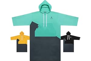 The Ona Company - Poncho Surf de Microfibra - Ligero y de Secado rápido - para Hombre y Mujer - Playa, Piscina o natación - ¡Imprescindible para Tus Actividades Acuáticas! (Turquesa)