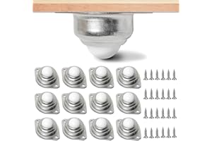 BRELET 12 unidades Ruedas de bola para muebles. Ruedas de bola de transferencia de cojinete, ruedas para muebles transmisión. Rodillo de transporte, 360° ruedas de bola con 24 agujeros. Rodamiento de bolas