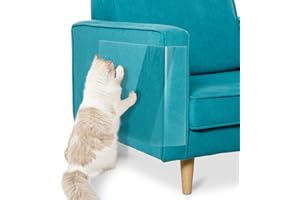 SOSAYET Katze Kratzschutz, 10 Stück Pad mit Selbstklebend, Kratzschutzfolie mit 60 Schrauben, Möbelschutz Möbelschoner Kratzpads, Kratzfesten Schutzfolie für Sofa Wand Tür und Möbel