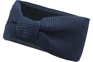 ‎WITH LOVE, VANESSA & MELISSA Vanessa & Melissa Gestricktes Damen Stirnband mit Schleife, Mädchen Haarband gefüttert mit warmem Fleece Innenfutter, Ohrenschützer SB1015