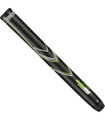 JumboMax Pack of 1 Tour Series Golf Grips - Black with Silver Trim