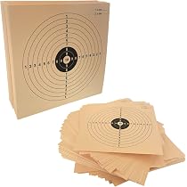 Lot 100 Cibles Tir Air Comprimé Et Airsoft – 14x14 Cm, Carton 250g, 4 Motifs Différents – Entraînement Précis Et Varié