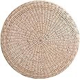 Happyyami Rundes Tatami Sitzkissen - Naturstroh Meditationkissen Für Yoga & Zen