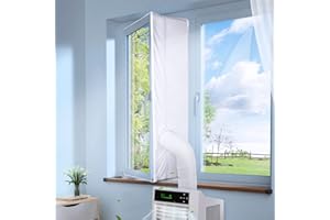 Fiitas Fensterabdichtung für Mobile Klimageräte, Weiß Wasserdicht Klimaanlage Fensterabdichtung Verwendet für Mobile Klimageräte (300cm)