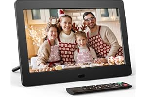 Digital Photo Frame 7 inch HD, Fambrow Digital Picture Frame Full IPS Display with Photo/Music/Video Player/Calendar/Alarm, Brightness Adjustable Electronic Photo Frame with Remote Control