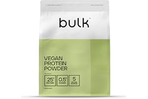 Bulk Vegan Protein Powder, Shake protéiné végétal, Vanilla, 1 kg, New & Improved Formula
