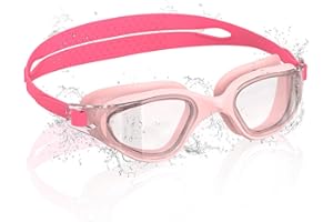 Ambienden Gafas Natación para Niños, HD 180° Gran Angular de Visión Gafas de Natación para 3-14 Años, Antivaho, Protección UV, Ajuste Rápido, Sello de Silicona para No Fugas, Gafas Piscina Unisex