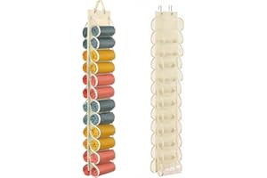 Lirex Colgando Yoga Legging Organizador de Almacenamiento con 24 Bolsillos, Plegable Tela Oxford Organizador de Armario Camisas Vaqueros Colgador de Calcetines Soporte para Familiar Armario Dormitorio