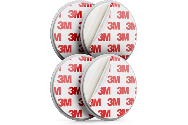 deleyCON 2X Montage Magnétique pour Détecteurs de Fumée, Détecteurs d'Incendie Support Magnétique Surface Adhésive Diamètre 65mm