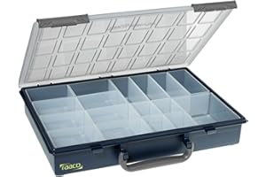 raaco Assorter 55 4x8-17: Sortierbox für Werkstatt, 17 Einsätze, Sortimentskasten & Sortierboxen für Kleinteile, Sichere Aufbewahrung, Tragbar, 26.1 x 33.8 x 5.7 cm, Leicht & Robust.