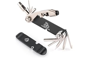 KADACHA KONG MING CAR Outil multifonction pour vélo - Clé à chaîne de vélo/Torx/tournevis - Kit d'outils de réparation compact et léger pour vélos de route et VTT (noir)