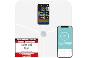 Fitleap Körperfettwaage mit Körperfettanalyse, digitale Bluetooth Personenwaage mit App-Funktion, Waage mit Körperzusammensetzungsfunktion