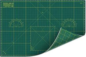 Shiny Merry Self Healing Cutting Mat A1 24"x36" – Double Sided 5-Ply Craft Mat for Sewing, Quilting, Fabric, Scrapbooking – Green/Green
