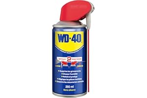 WD-40 • Produit Multifonction • Spray Double Position • Sans Silicone • Non Conducteur • Compatible Plastiques, Caoutchoucs, Tous Métaux • 250 ML